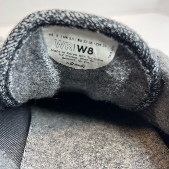 Allbirds Women’s Wool Runners Grey Lace Up Size 8M Merino Wool GUC - Picture 16 of 16